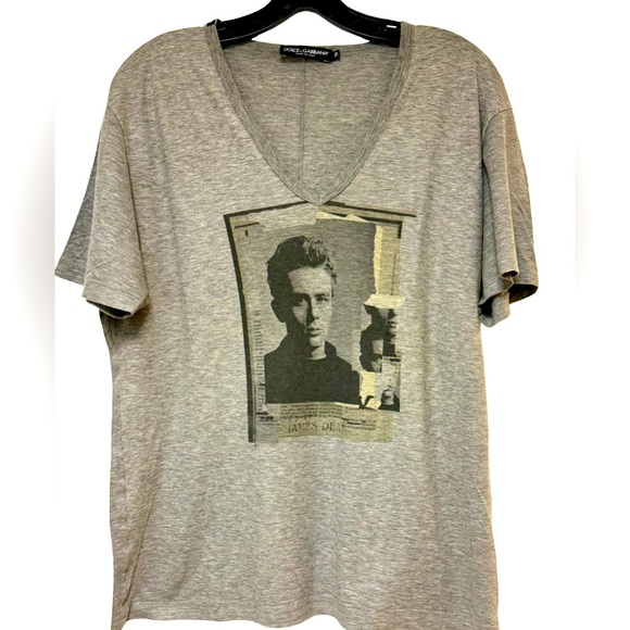 DOLCE & GABBANA “JAMES DEAN” GRAY T-SHIRT